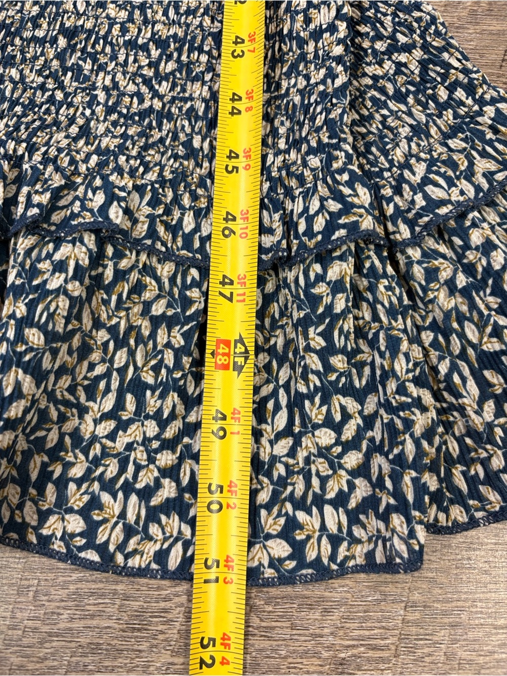 Mable Smocked Floral Tiered Midi Dress Size Medium - Picture 13 of 13